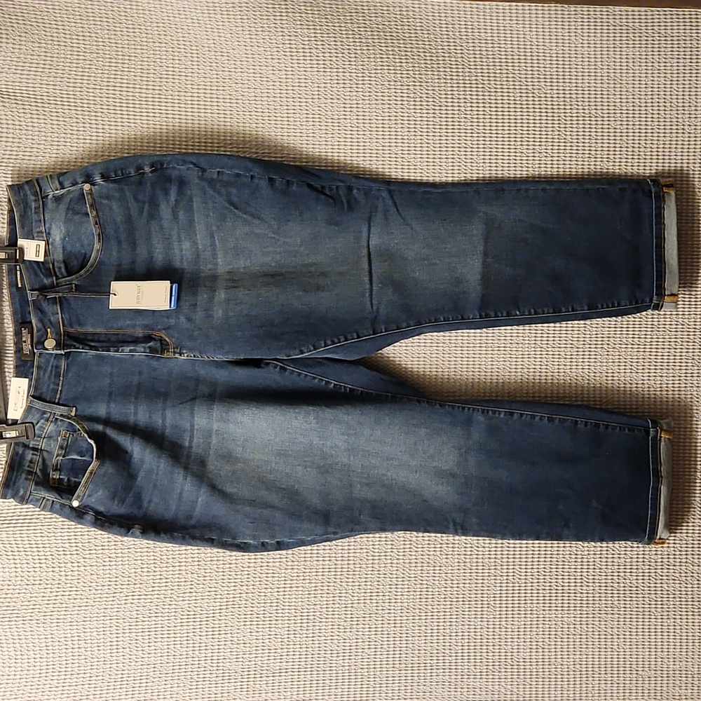JUDY BLUE NWT high waist boyfriend fit dark blue wash stretch denim size 22W